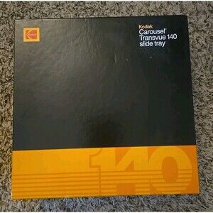 Vintage Kodak Carousel Transvue 140 Slide Tray with Original Box Gray For Slides